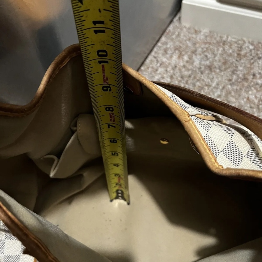 Authentic Louis Vuitton Galleria PM leather hobo DAMIER AZUR handbag - Picture 4 of 13